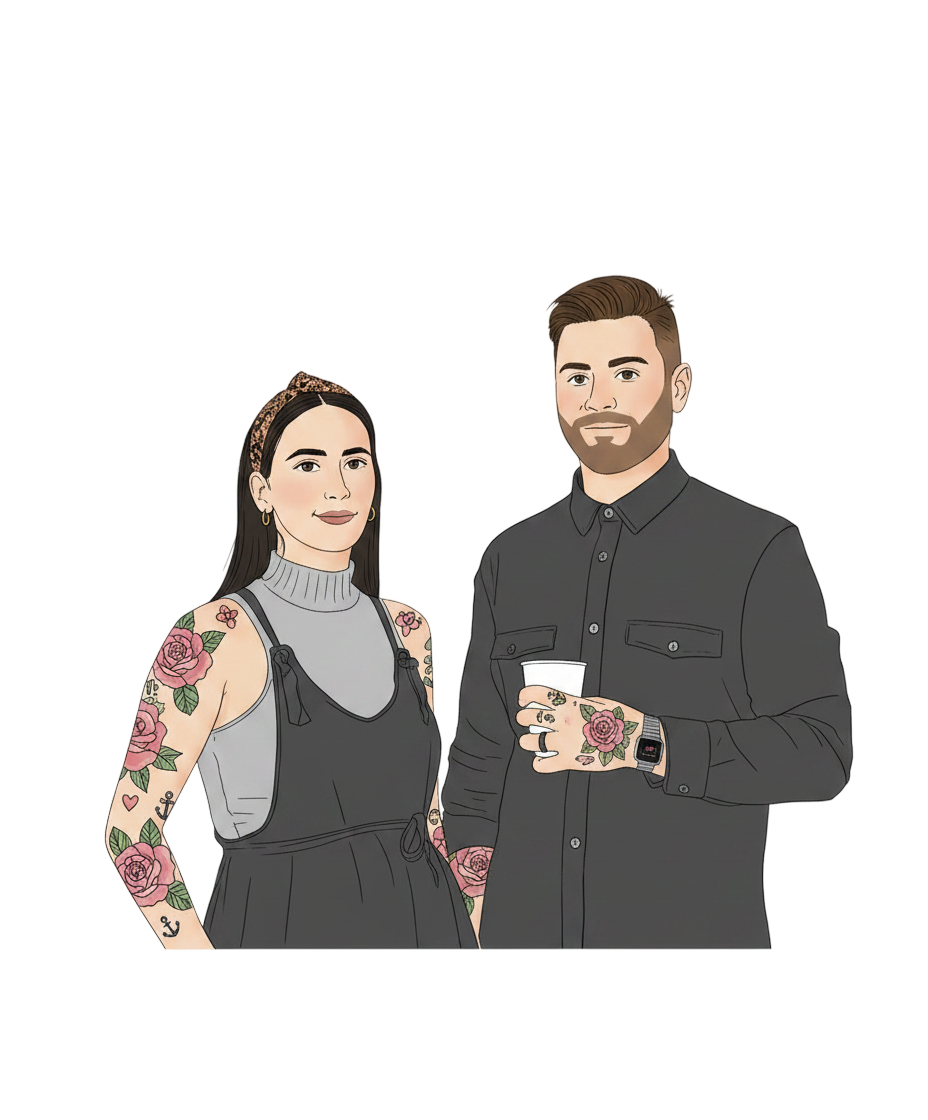 Shop founders Travis DeWind and Erin Raeman inside Supersweet